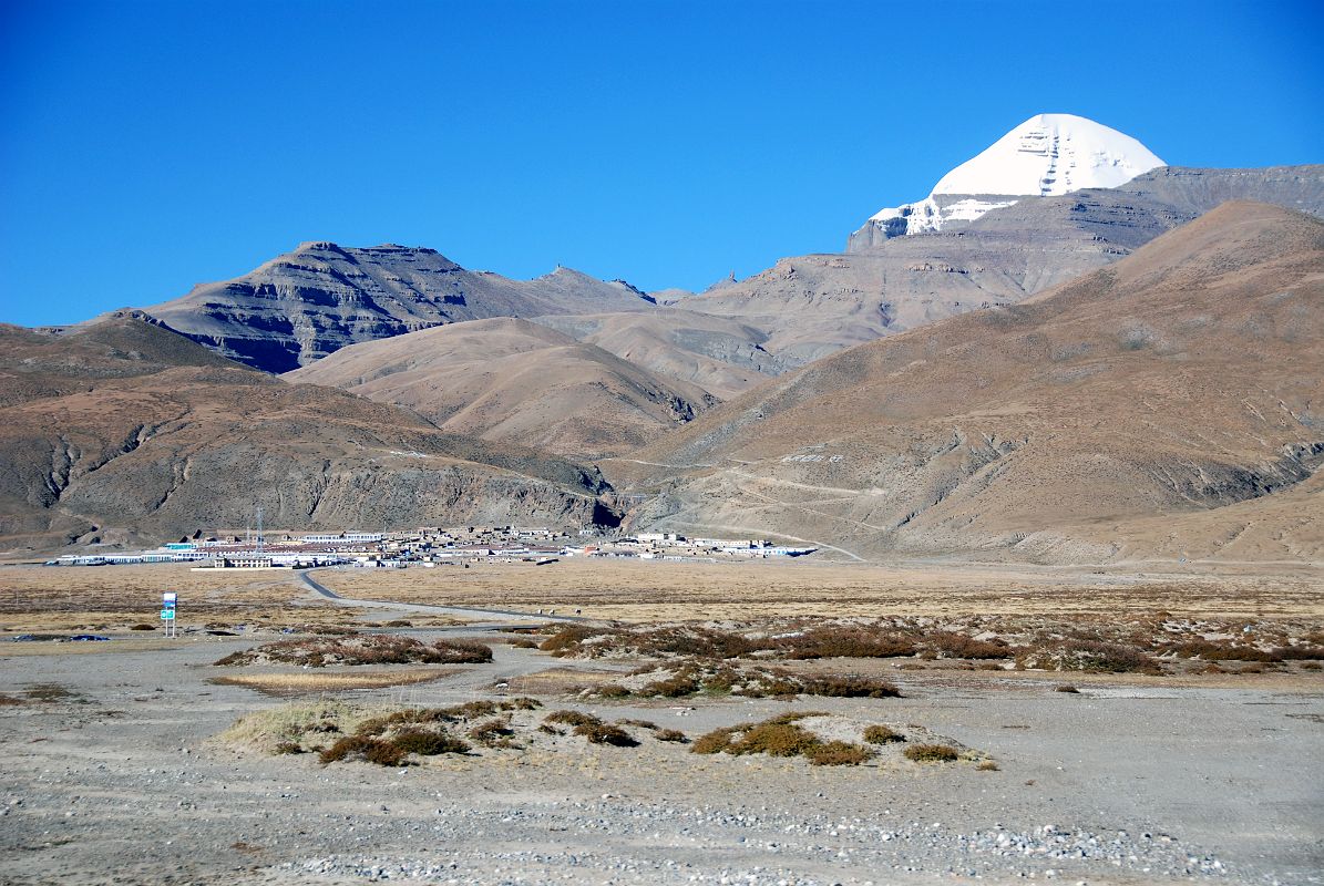 40 Darchen With Mount Kailash South Face Mount Kailash South Face continues to dominate the view as we approach Darchen (4681m).